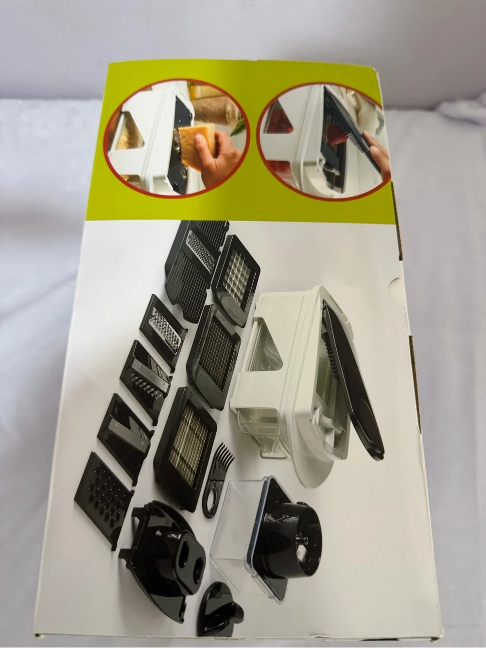 Mi White Vegetable Chopper and Slicer with Clear Drawer